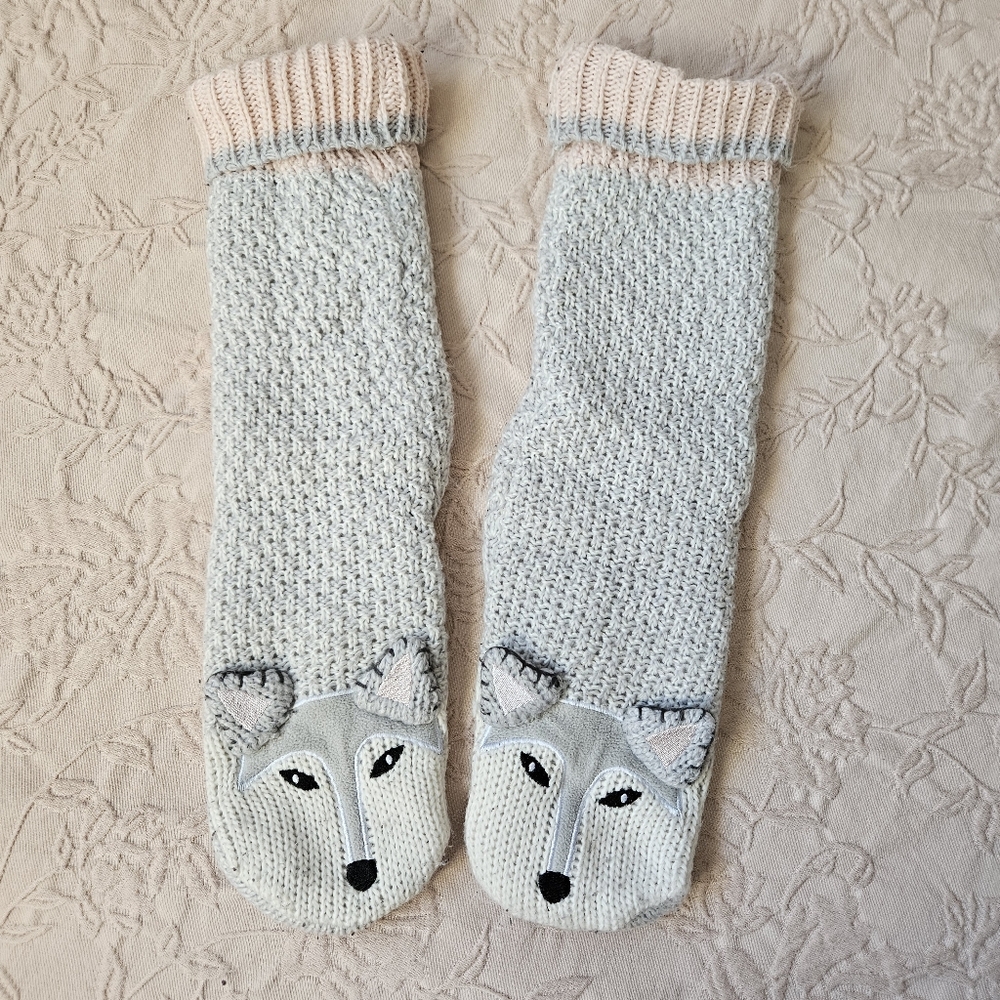 Wolf reading socks